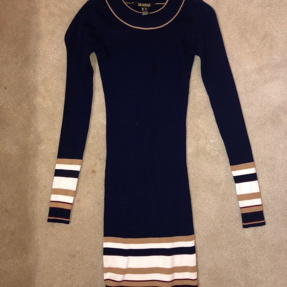 Stripped mini sweater dress - Picture 2 of 2